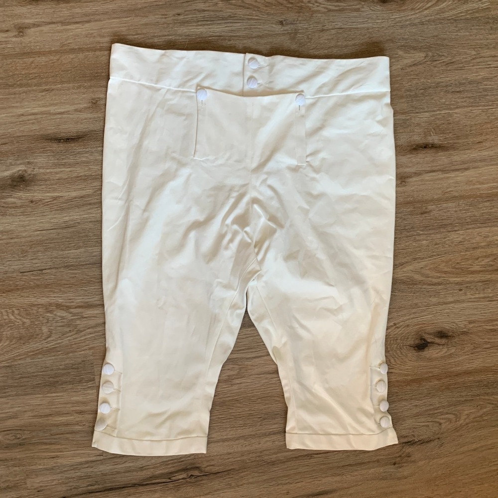 Vintage royal breeches with tie waist and front buttons white - size large mens